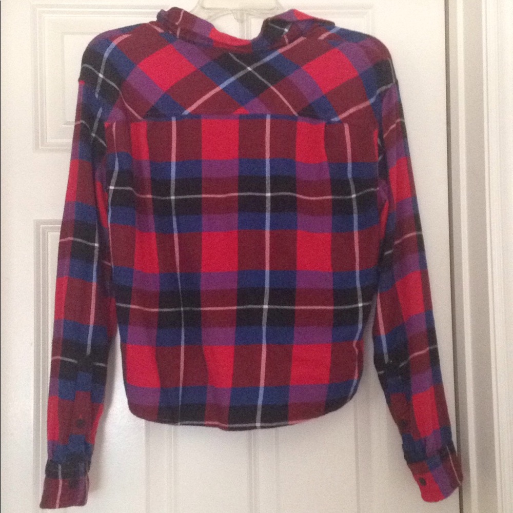 *Express Plaid Button Down Top - image 2